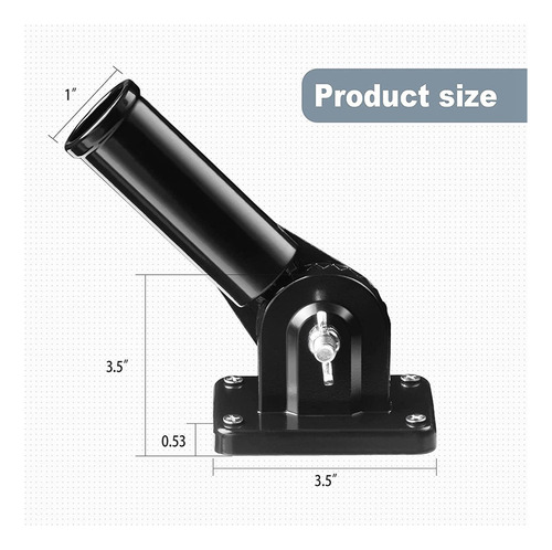 Soporte De Montaje Para Mástil De Bandera Ajustable Rod Hi