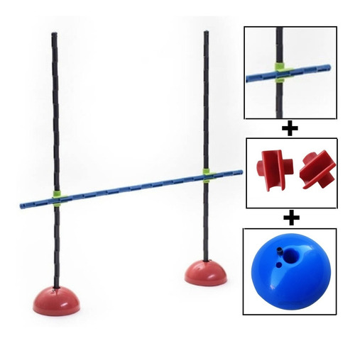 Imagen 4 de 10 de Valla De Entrenamiento Para Salto Regulable Plastico Macizo