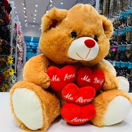 Urso De Pelúcia Grande Me Ame Me Beije Me Abrace 7107 Fizzy