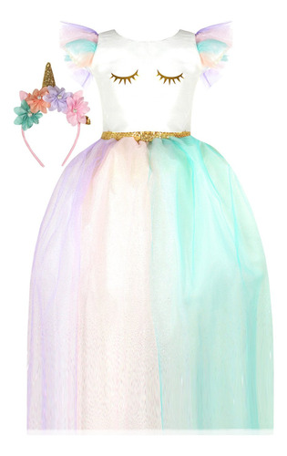 Disfraz Vestido Elegante Niña Mod. Unicornio