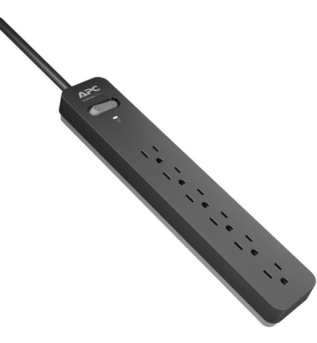 Imagen 3 de 5 de Multitoma Regleta Supresor Apc Pe63 6 Tomas 1 Metro 120 V