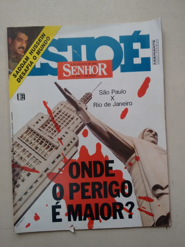 Revista Isto É 1090 São Paulo Rio Janeiro Hussein 993y