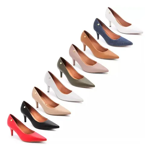 Scarpin Vizzano Feminino Salto Baixo Fino Macio Original