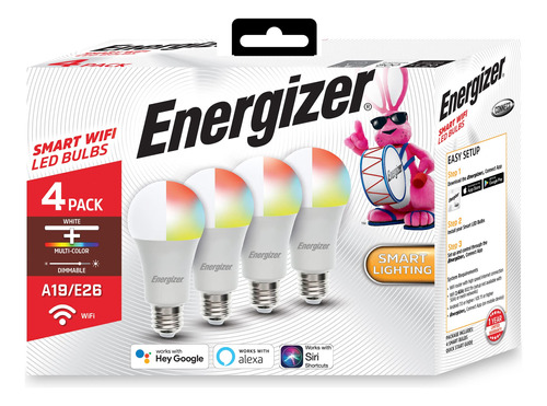 Energizer Connect Smart A19 Bombilla Led Blanca Multicolor 4