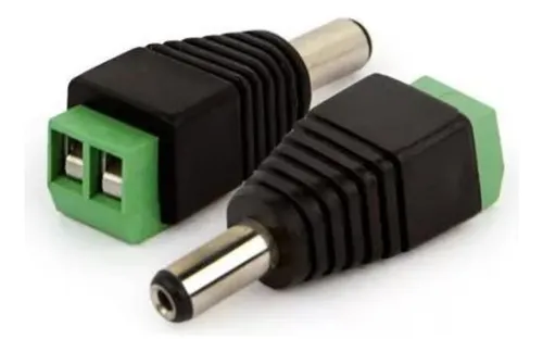 Kit 100 Conector P4 Macho Com Borne Para Cftv E Led