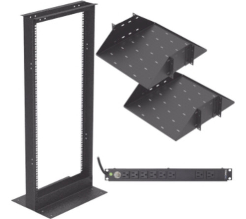 Kit De Rack Estándar 19 , 24 Ur Con 2 Charolas Y Pdu (8