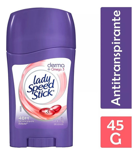 Desodorante Barra Lady Speed Stick Derma Renueva Omega 3 45g