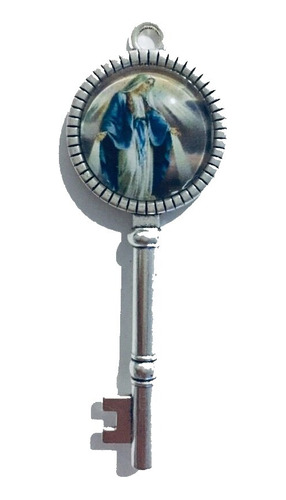 12 Dije Forma De Llave De Virgen Milagrosa