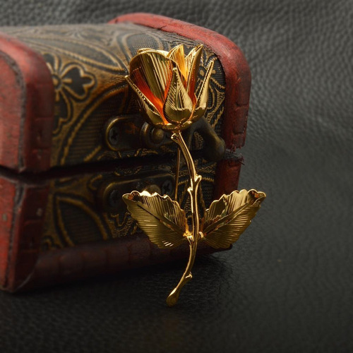 X Nuevo 2 Uds Chapado En Oro Moda Hombre Flor Trajes