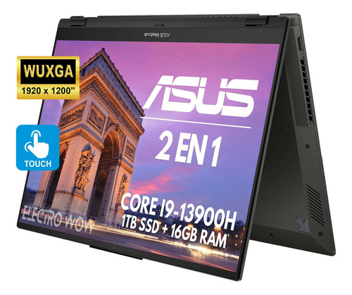 Asus Notebook Vivobook S Flip TP3604VA-EB94T 16" táctil negro 16GB de Ram 1TB SSD Intel I9