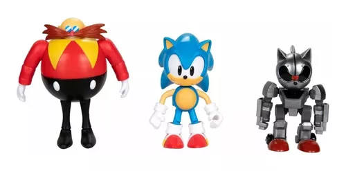 Bonecos Sonic Originais Importado Kit 3 Mecha Eggman 30 Anos