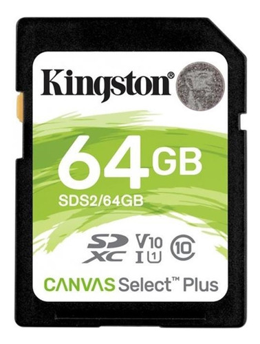 Memoria Sd Kingston Sds2/64gb 64gb Canvas Select Plus C1