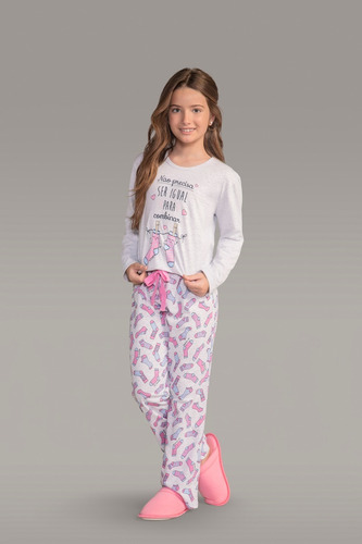 Imagem 1 de 1 de Pijama Manga Longa Infantil Ref - 111758