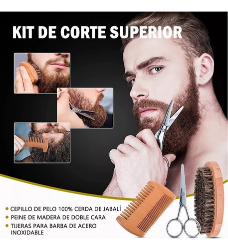 Kit De Barba Afeitado Y Recorte De Barba Para Hombre