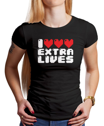 Polo Dama I Heart Extra Lives (d0392 Boleto.store)