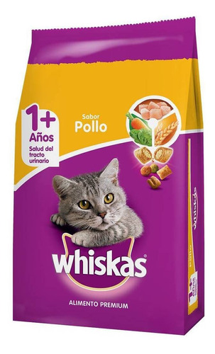 Imagen 1 de 1 de Alimento Whiskas 1+ Whiskas Gatos s para gato adulto sabor pollo en bolsa de 1kg