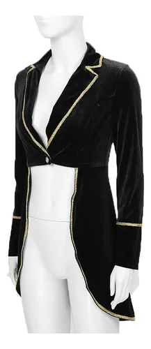 Chaqueta Tipo Frac Gótica Steampunk Para Mujer, Estilo Cospl