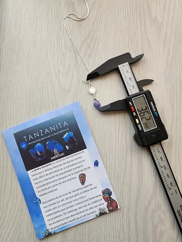 Colgante Piedra Tanzanita 36.2mm , Contra La Envidia , Plata