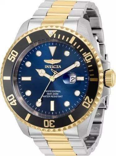 Relógio Invicta Masculino Pro Diver Watch 54mm Steel Gold