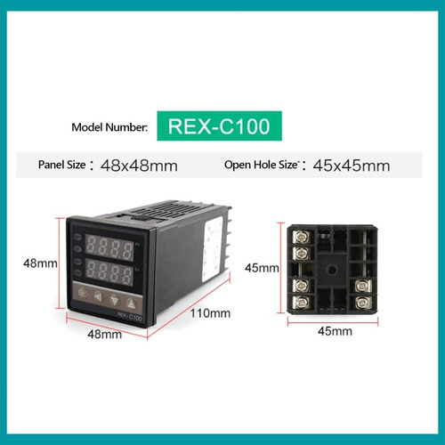 Kit Pirómetro Rex-c100 Control Temperatura Medición 0-400°c