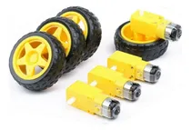 Comprar Kit Arduino Motor + Rueda, Con Caja Reductora 4 Piezas