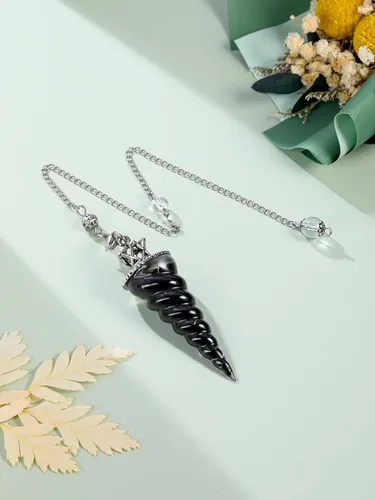Gehecrst Péndulo De Cristal De Amatista Para La Adivinaci...