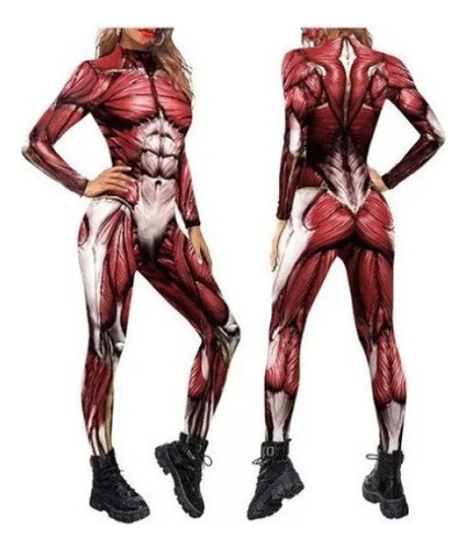 Muscle Mono Cuerpo Humano Fiesta De Halloween