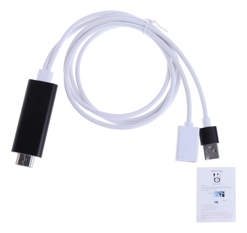 Black Hdmi Mobile Phone A Tv Hd Adapter Cable Car