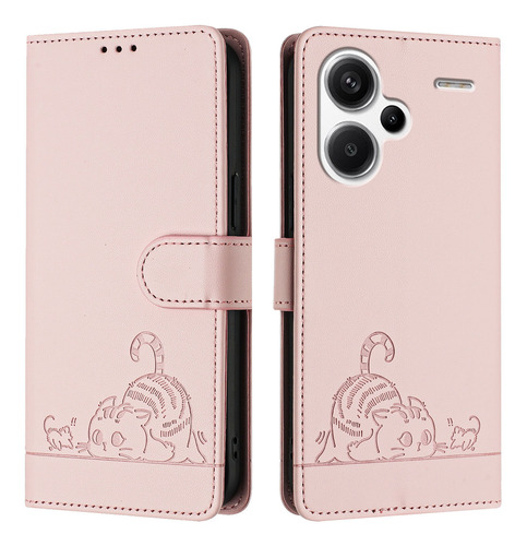 Gato Patrón Cartera Funda Para Redmi Note 13 Pro Plus 5g