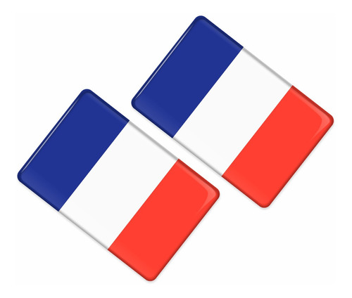 Par Adesivo Bandeira França Carro Capacete Resinado Bd52 Fgc