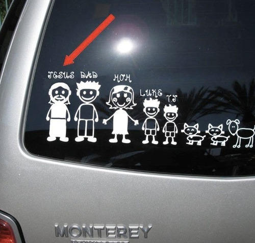 Sticker Para Coche Vehículo Camioneta Familia 