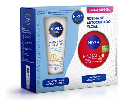 comprar Nivea Prot T.seco Fps70 40ml +nivea Facial Antissinais 100g
