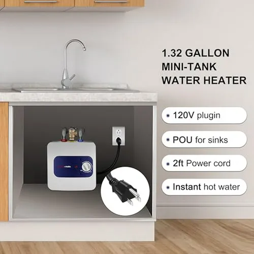 Calentador De Agua Eléctrico Thermomate Mini Tank Galones -