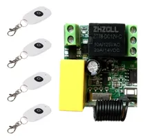 Comprar 1 Receptores Rf 1ch 220vca +4 Controles Remotos Y 433mhz Kit