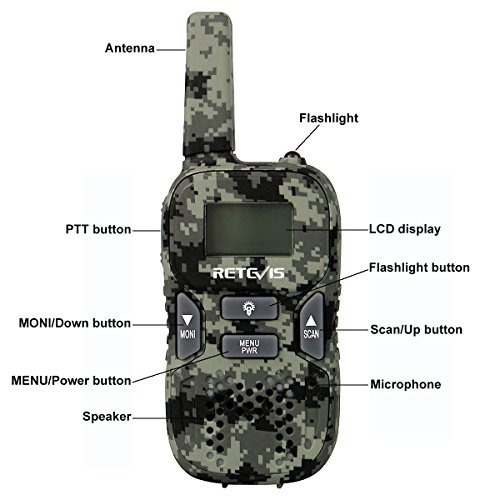 Retevis Rt33 Walkie Talkies Para Niños 0.5w 462.5625-467.725
