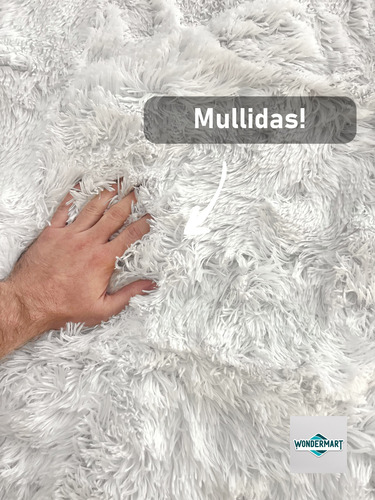 Alfombra Peluda 100x45 Cm Nórdica Pelo Largo Antideslizante 1 M 45 Cm Nórdico Blanco