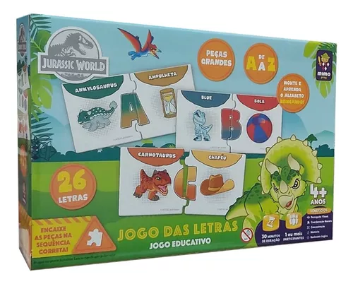 Jogo Educativo - Jogo do Alfabeto - Jurassic World - Mimo