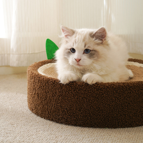 Cama Redonda Para Arranhões Para Gatos, Resistente A Arranhõ