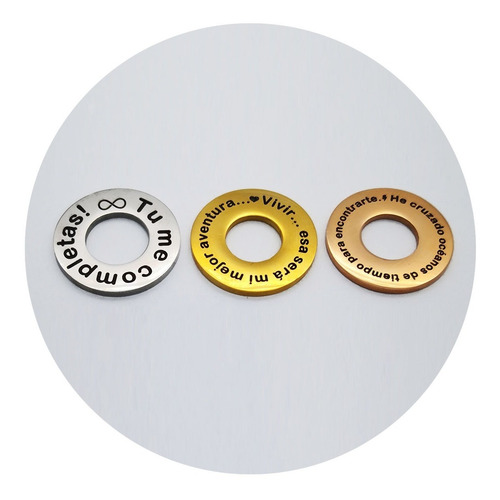 Imagen 5 de 7 de Collar Acero Inox Dije Grabado Láser Personalizado 1020