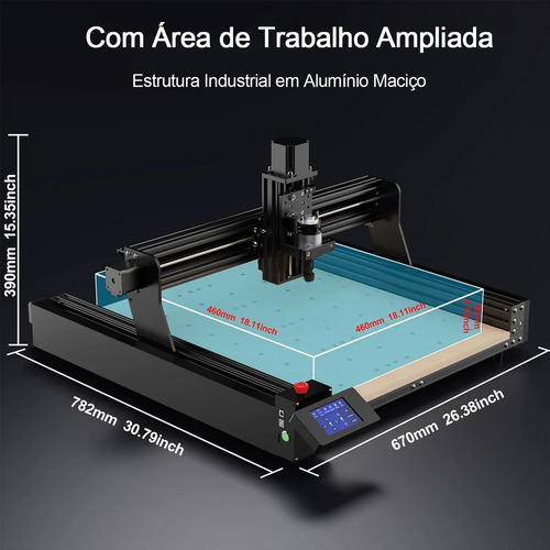 Twotrees Ttc450 Cnc Router Metal/alum/acríl E Motor 500w