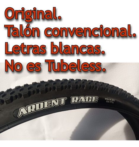 Imagen 2 de 7 de 2 Llantas Maxxis Ardent Race 29*2.20. Talón Convencional.