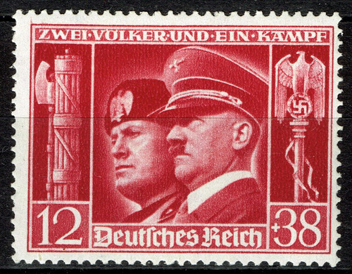 Imagen 1 de 1 de 17 Alemania Nazi Tercer Reich Mussolini - Hitler 1941 Timbre