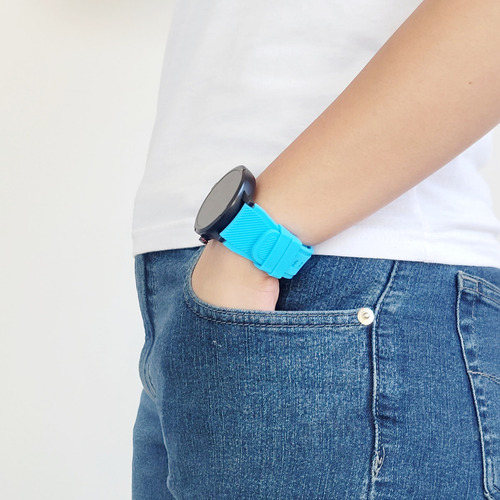 Correa Deportiva Texturizada Para Smartwatch Colmi C81 Azul 2.2 Cm