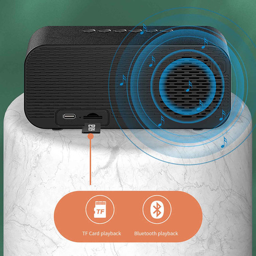 Nuevo Altavoz Bluetooth Smart Mirror, Subwoofer Portátil Min