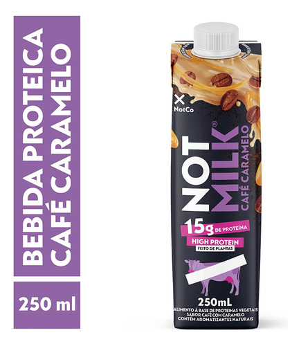 Bebida High Protein Café Caramelo Caixa De 250ml Not Milk