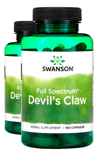 Garra Do Diabo 500mg Claw Swanson 100 Caps 2un Sabor N/a