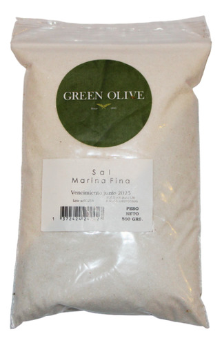 Sal Marina Fina Premium Green Olive X 500 Gr. Ziploc