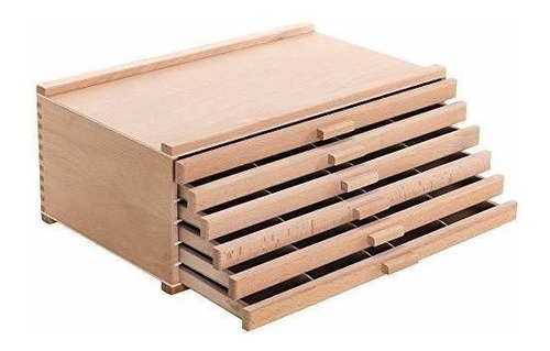 Cajonera De Madera  6 Cajones Con Divisiones Para Artistica