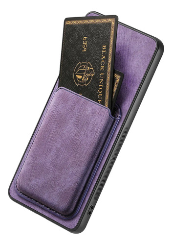 Funda De Piel Extraíble Con Tarjetas Magnéticas 2 En 1 Para
