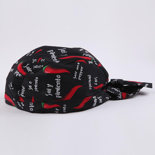 V 2x Gorro De Forma Cráneo Catering Cocineros Bandana